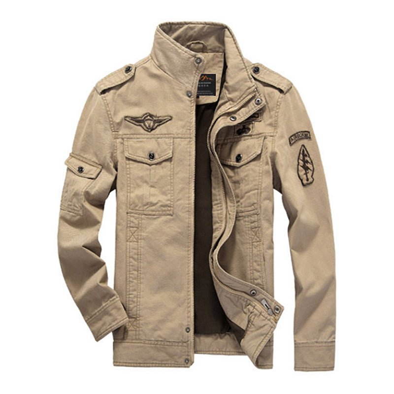 Military Men Jacket Cotton Men Coats Air Force Men Thick Jackets - GIGI & POPO - 4 - Khaki / USAXS