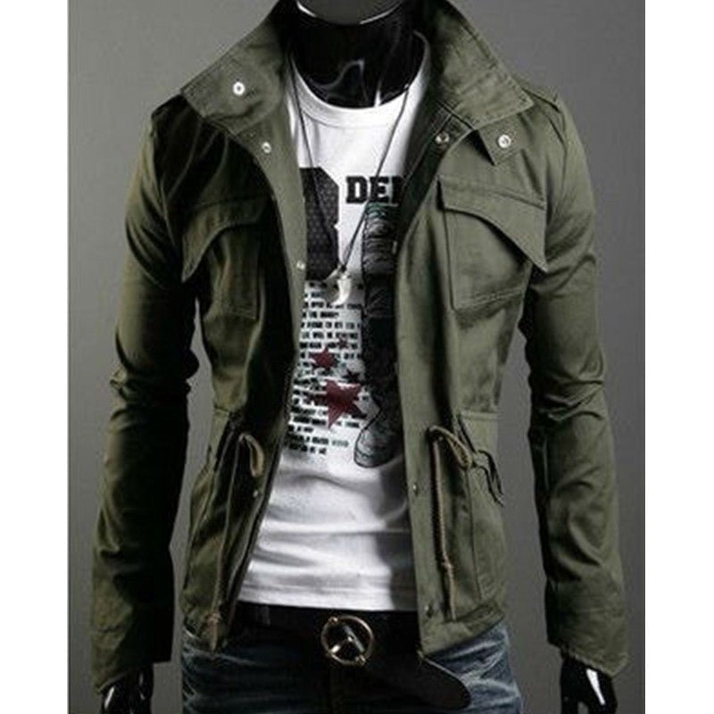 Military Style Winter Jackets - GIGI & POPO - 0 - Green / L