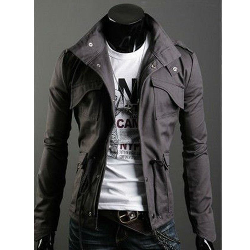 Military Style Winter Jackets - GIGI & POPO - 0 - DarkGrey / M