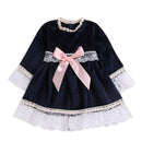 Casual Lace Bow Cotton Dresses - GIGI & POPO - Baby Girl -