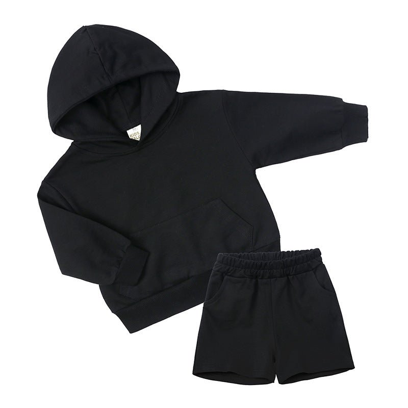 New Two-piece Children's Long-sleeved Sweater Shorts - GIGI & POPO