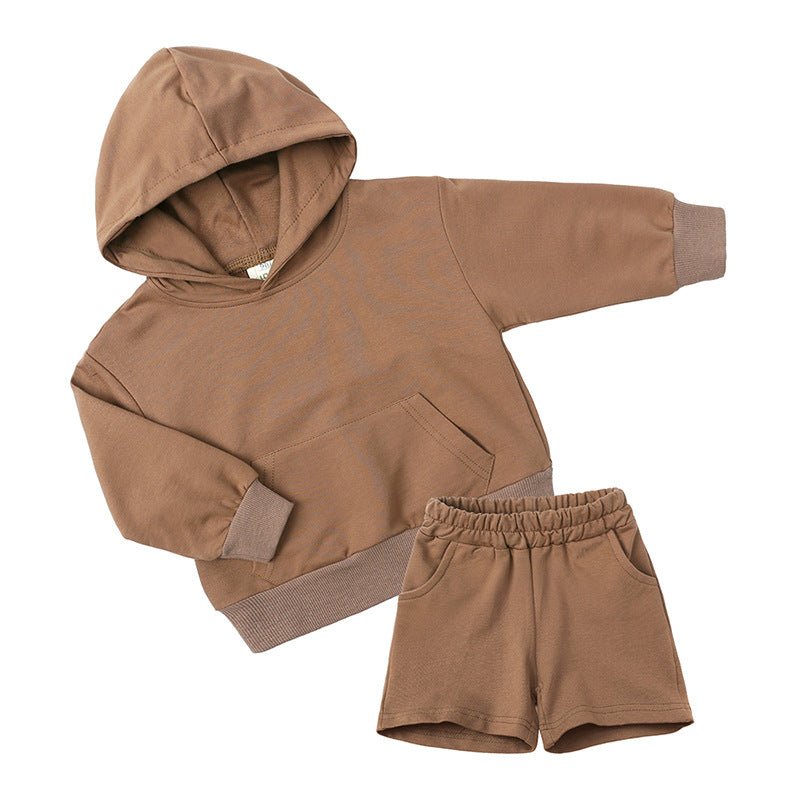 New Two-piece Children's Long-sleeved Sweater Shorts - GIGI & POPO