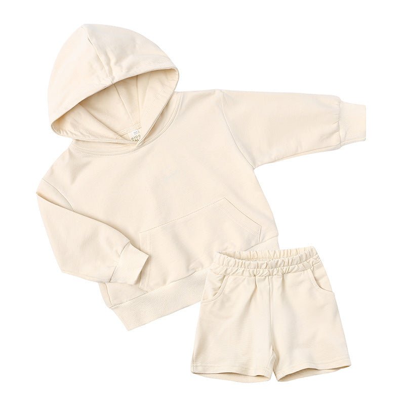 New Two-piece Children's Long-sleeved Sweater Shorts - GIGI & POPO