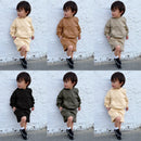New Two-piece Children's Long-sleeved Sweater Shorts - GIGI & POPO