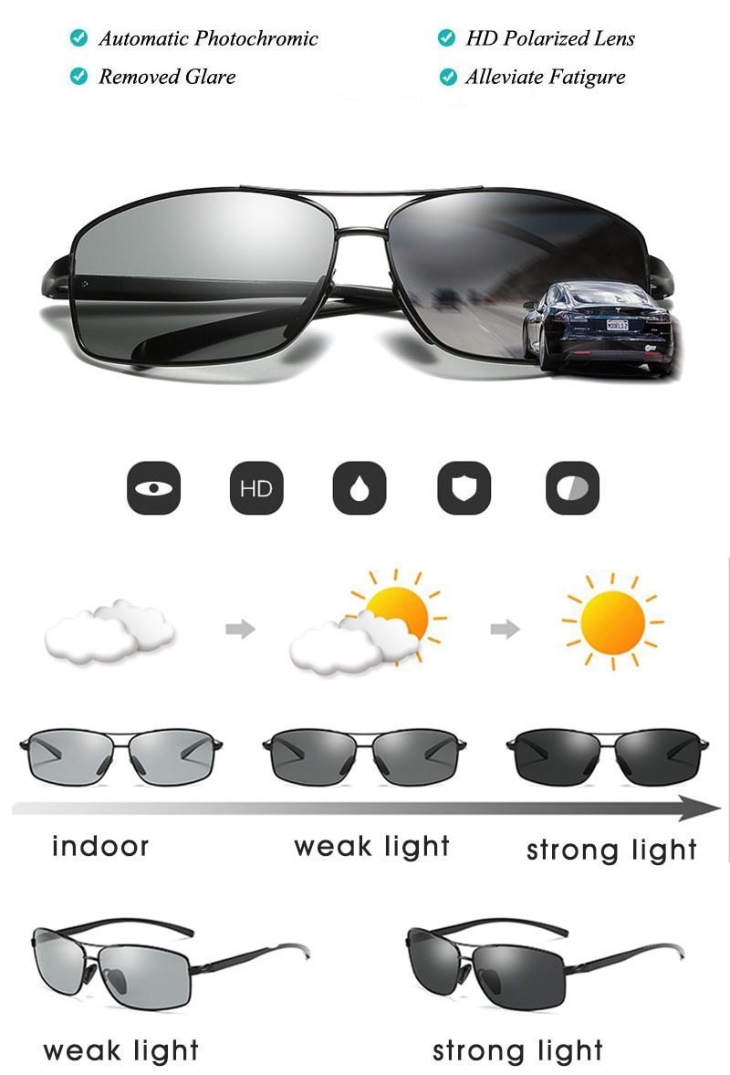 Photochromic Men Sunglasses - GIGI & POPO