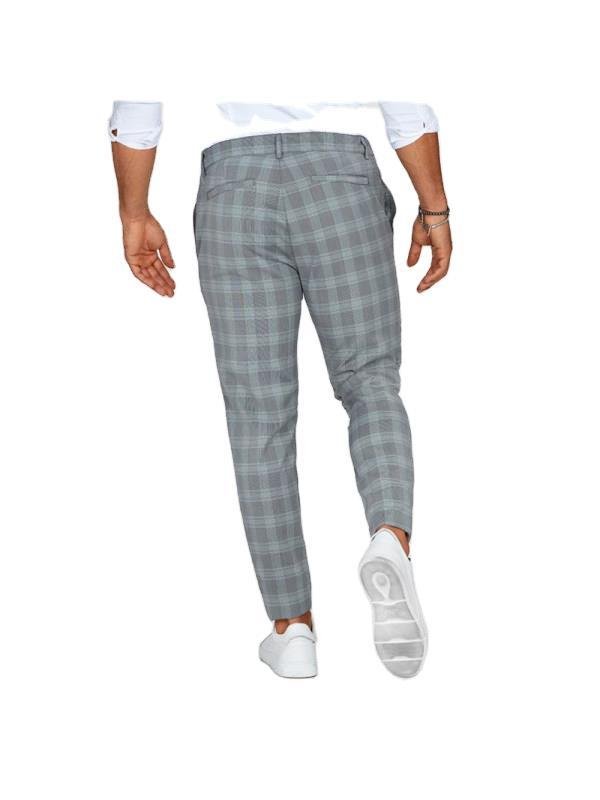 Plaid Print Pants Men's Casual Trousers Loose And Thin - GIGI & POPO