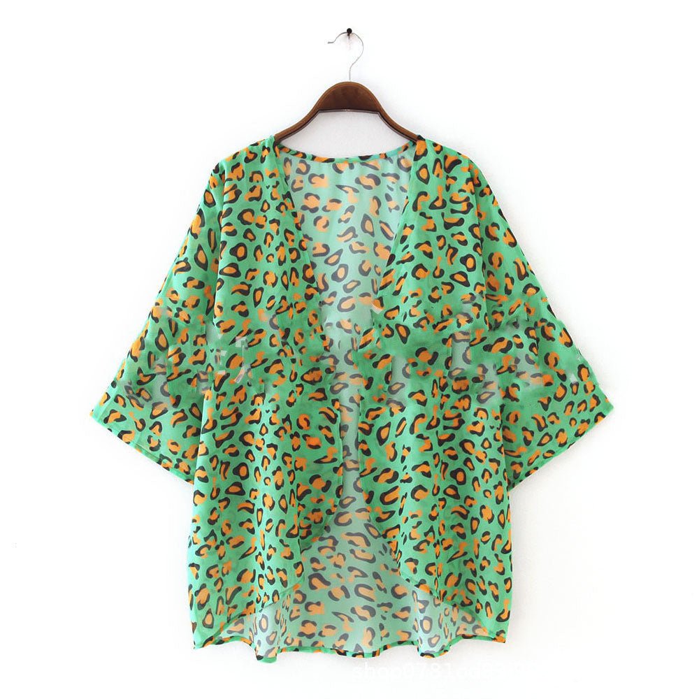 Printed beach sun proof shirt Chiffon cardigan - GIGI & POPO