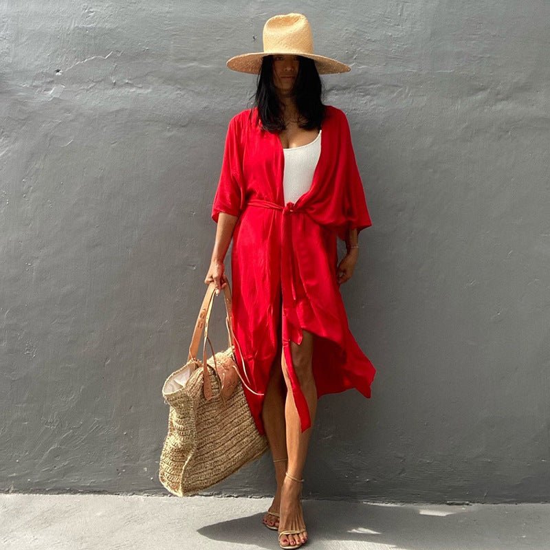Rayon Sun Protection Cardigan Bikini Smock Swimsuit Outside Sunscreen Clothes - GIGI & POPO