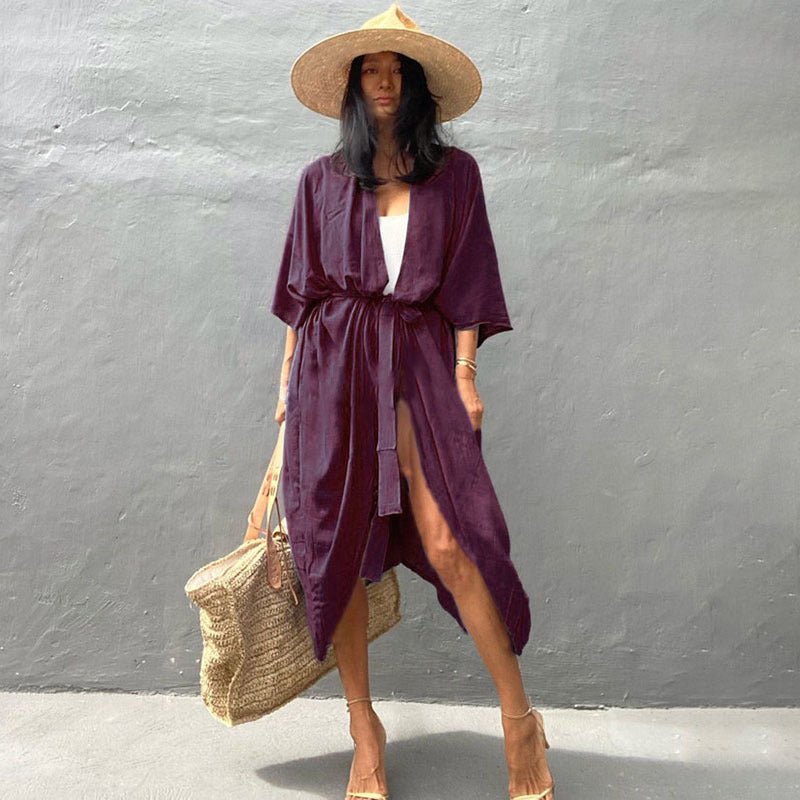 Rayon Sun Protection Cardigan Bikini Smock Swimsuit Outside Sunscreen Clothes - GIGI & POPO