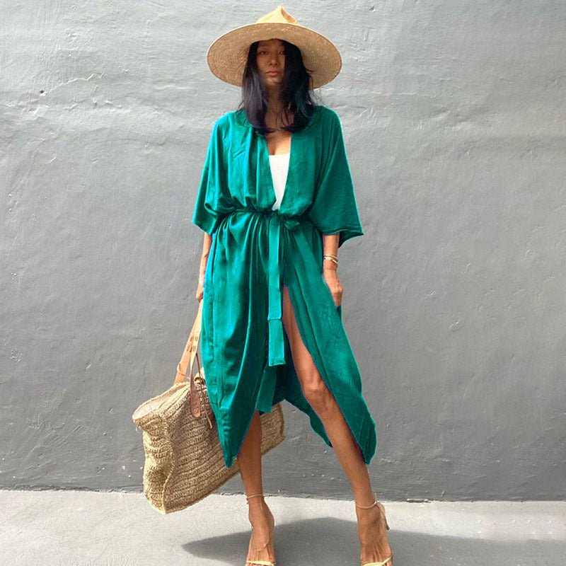 Rayon Sun Protection Cardigan Bikini Smock Swimsuit Outside Sunscreen Clothes - GIGI & POPO