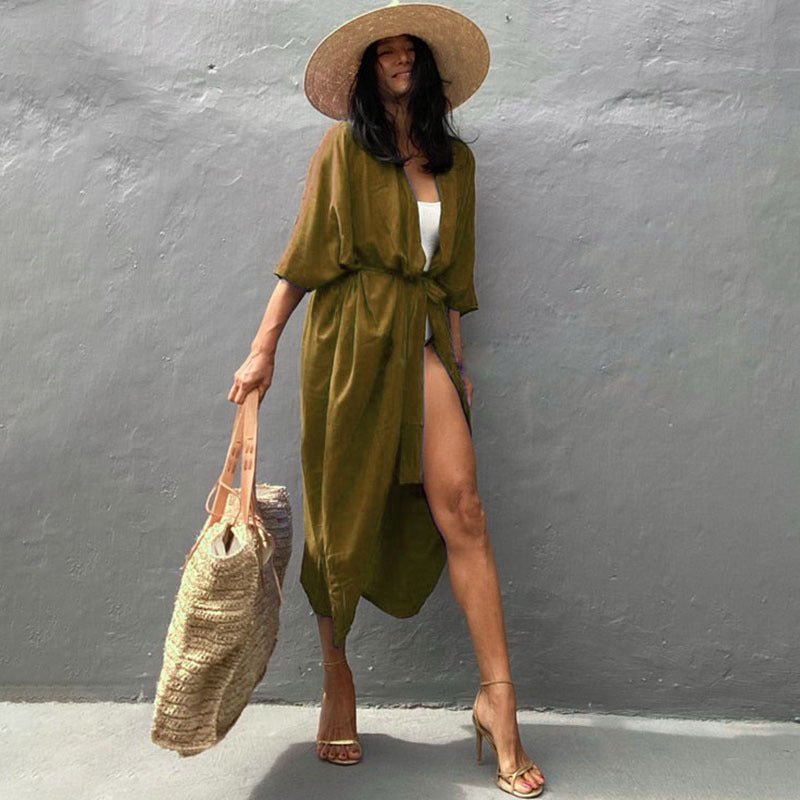 Rayon Sun Protection Cardigan Bikini Smock Swimsuit Outside Sunscreen Clothes - GIGI & POPO