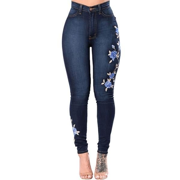 Ripped Jeans for Women Pencil Pants Denim - GIGI & POPO - Jeans -