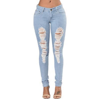 Ripped Jeans for Women Pencil Pants Denim - GIGI & POPO - Jeans - XL / 2