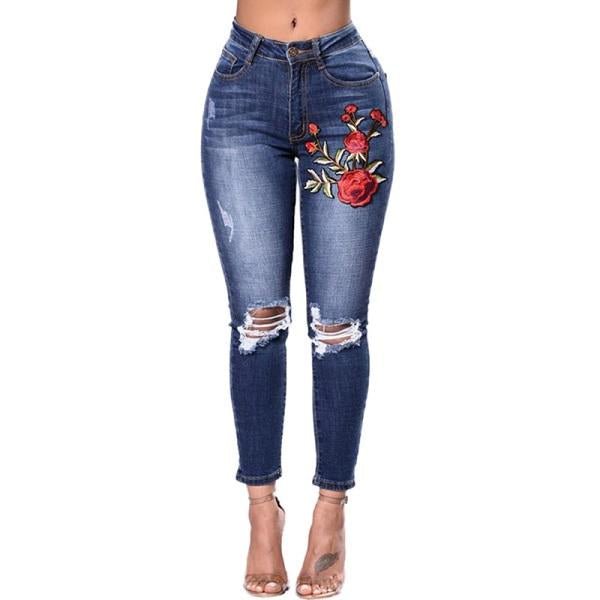 Ripped Jeans for Women Pencil Pants Denim - GIGI & POPO - Jeans - M / 10