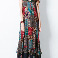 S-5XL Bohemian Printed Maxi Dress - GIGI & POPO - Women - 5XL / Floral