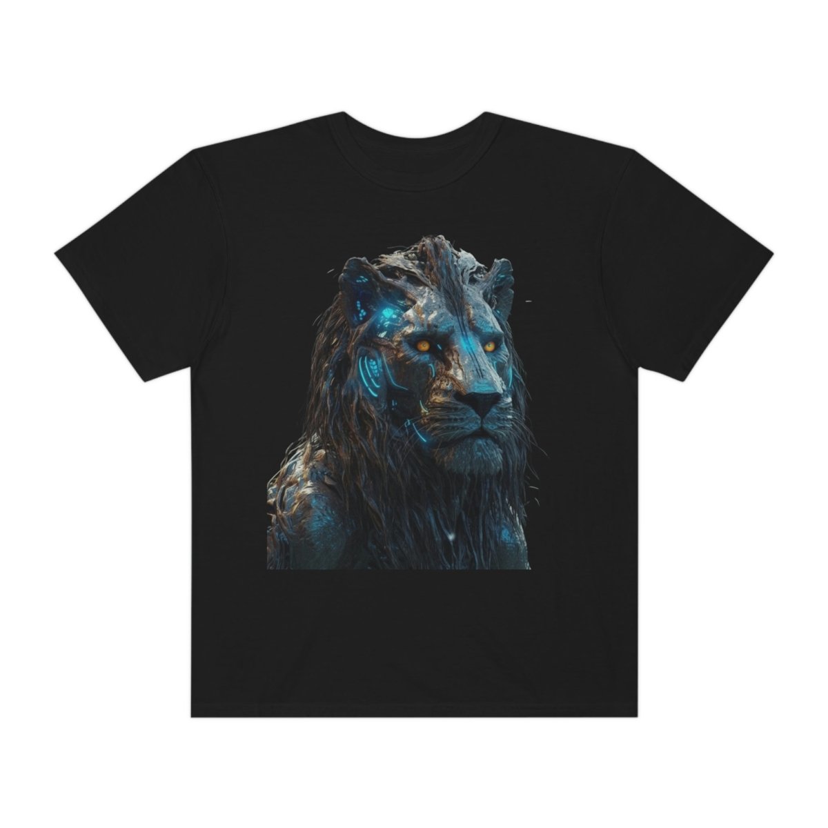 Sci-fi Lion print Unisex Garment-Dyed T-shirt - GIGI & POPO