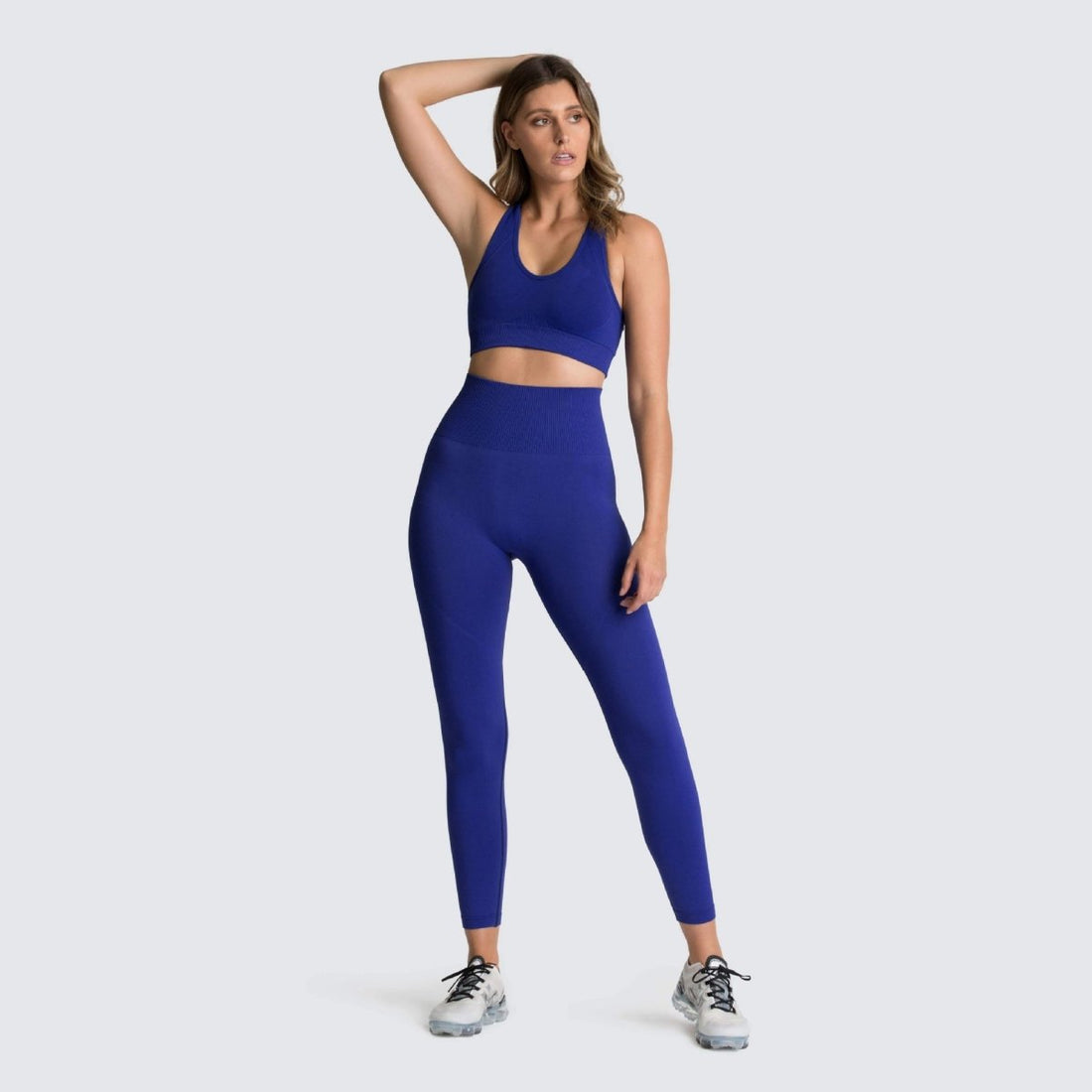Seamless Gym Set Nylon Woman Sportswear - GIGI & POPO - Women - Royal Blue / L