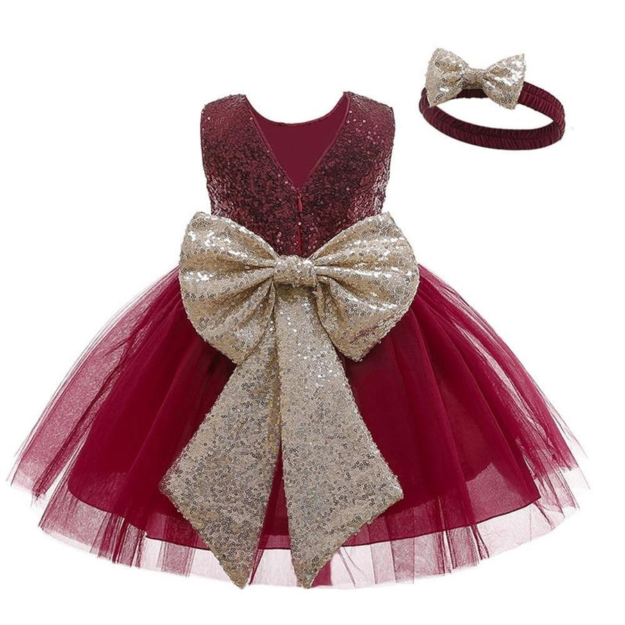 Sequin Red White Party Princess Dress For girls - GIGI & POPO -
