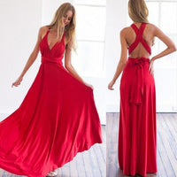 Sexy Women Bandage Convertible Boho Maxi Dress - GIGI & POPO - Dress - Rose red / M