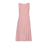 Sleeveless round neck splicing large beach skirt - GIGI & POPO - Women - Pink / XXL