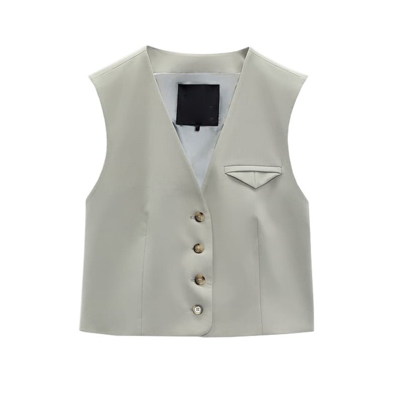 Sleeveless Suit Strap Trim Vest Top Unisex Style - GIGI & POPO