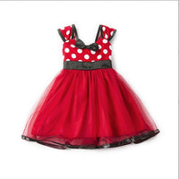 Sleeveless Vest Polka Dot Bow Princess Dress - GIGI & POPO - Baby Girl - Red / 80cm