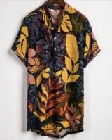 Slim shirt men contrast color printing shirt men - GIGI & POPO