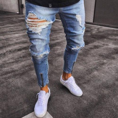 Stretchy Ripped Jeans - GIGI & POPO - Men - L