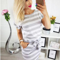 Striped Dress - GIGI & POPO - Women - gray / XL