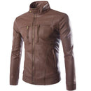 Striven Mens Leather Jacket - GIGI & POPO - Jacket - Brown / M