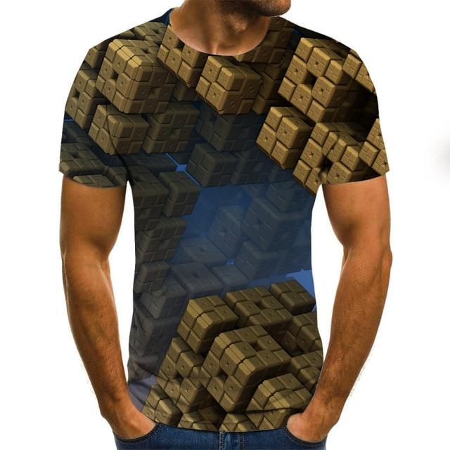 Summer 3D printed men's T-shirt - GIGI & POPO - TXU-1219 / 6XL