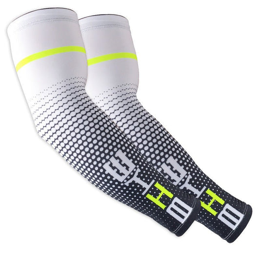 Sun proof ice silk riding sleeve, Lycra fabric for moisture wicking and elasticity, pressure-fitting arm protection.