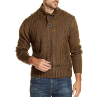 Sweater Men's Fashion Solid Color Long-sleeved Sweater - GIGI & POPO - Men - Brown / M