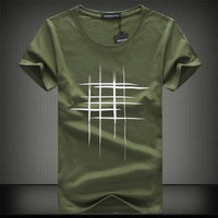 Top Quality Cotton Short Sleeves T-Shirt Big Code - GIGI & POPO - Men - Military Green / 3XL