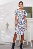 V-Neck Printed Dress - GIGI & POPO - Women - M / 30