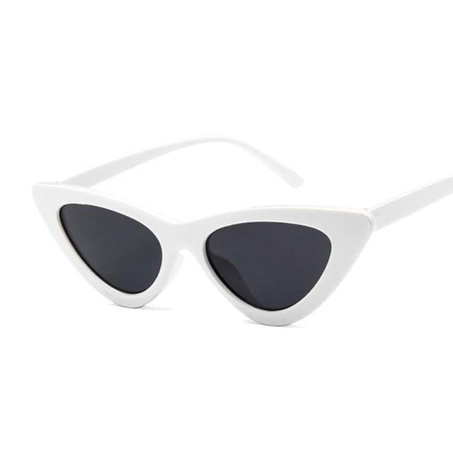 Vintage Cateye Sunglasses - GIGI & POPO - White Gray