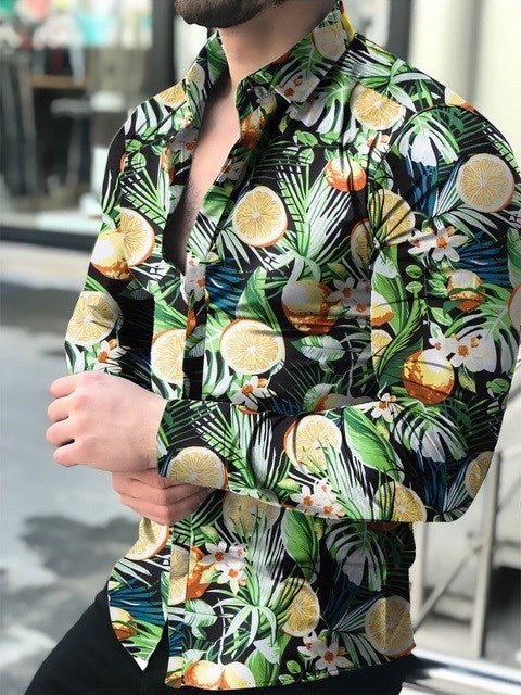 Vintage Shirt T Shirts For Men Streetwear Black Cotton - GIGI & POPO