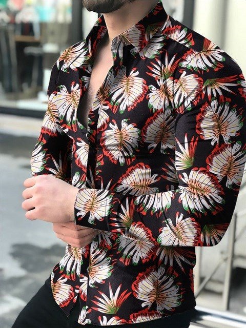 Vintage Shirt T Shirts For Men Streetwear Black Cotton - GIGI & POPO