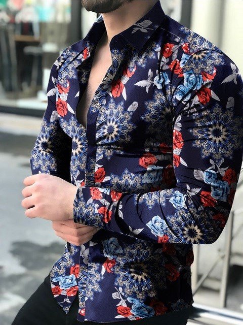 Vintage Shirt T Shirts For Men Streetwear Black Cotton - GIGI & POPO