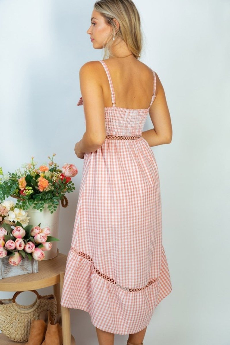 White Birch Sleeveless Plaid Woven Dress - GIGI & POPO