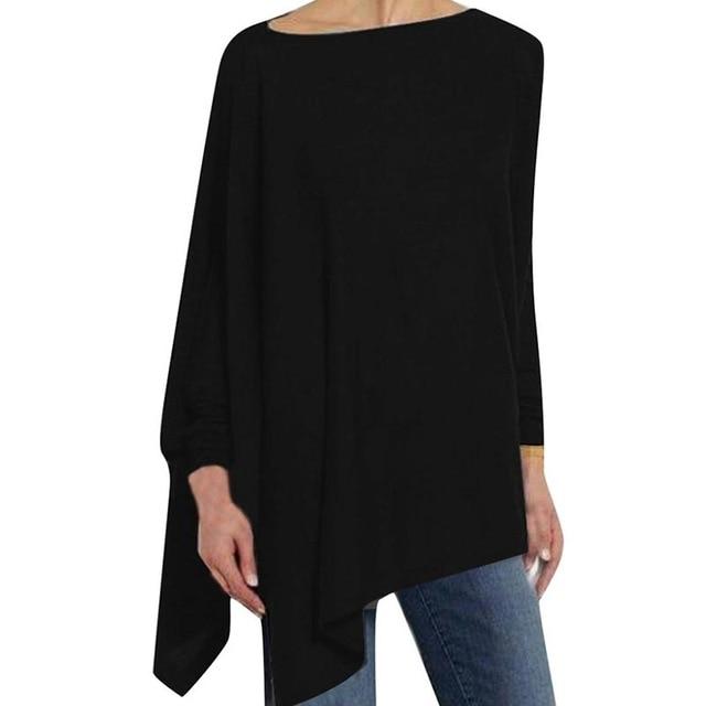 Women Causal Long Sleeve Cotton Blouse - GIGI & POPO - Black / S