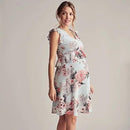 Women Sleeveless Maternity Dress Casual Flower Print - GIGI & POPO