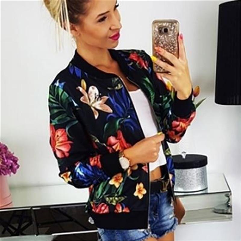 women's floral bomber jacket w/ zip - GIGI & POPO - Women - Black / L