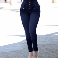 Women's Jeans High Waist Stretch Slim Fit Jeans Women - GIGI & POPO - Jeans - Dark Blue / S