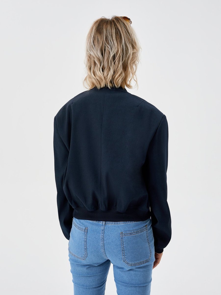 Women's Lightweight Cropped Bomber Jacket - GIGI & POPO
