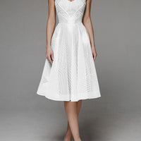 Women's Summer Sling Embroidered Sleeveless Dress - GIGI & POPO - Women - White / XS