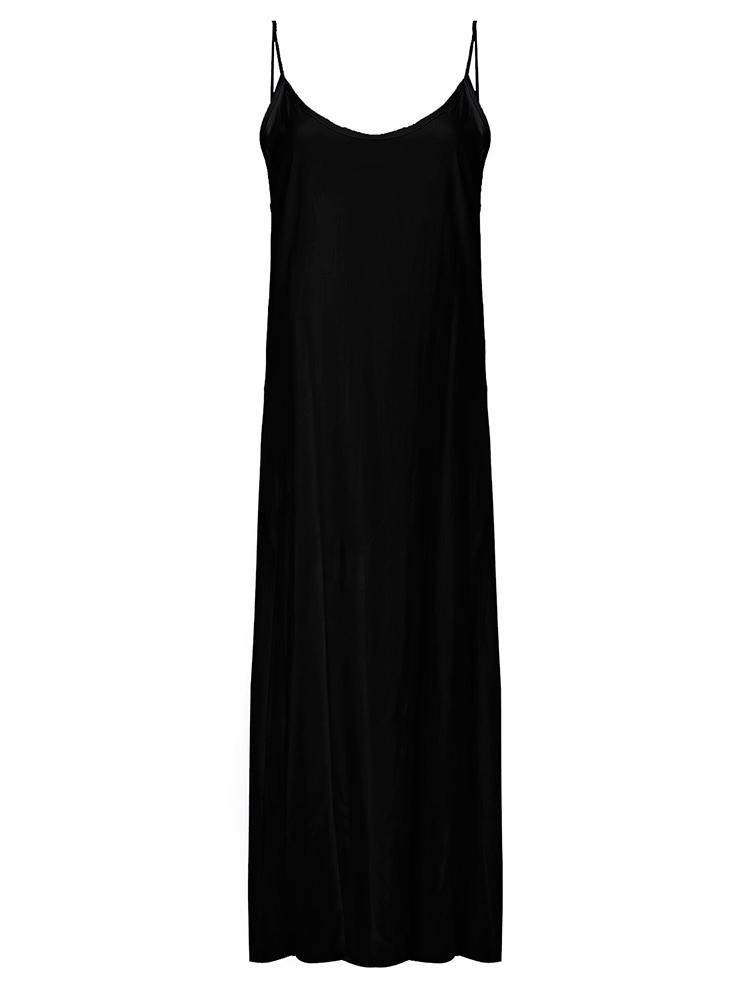 XS-5XL Women Boho Sexy Strap Backless V Neck Maxi Sundress - GIGI & POPO - Women - Black / 5XL